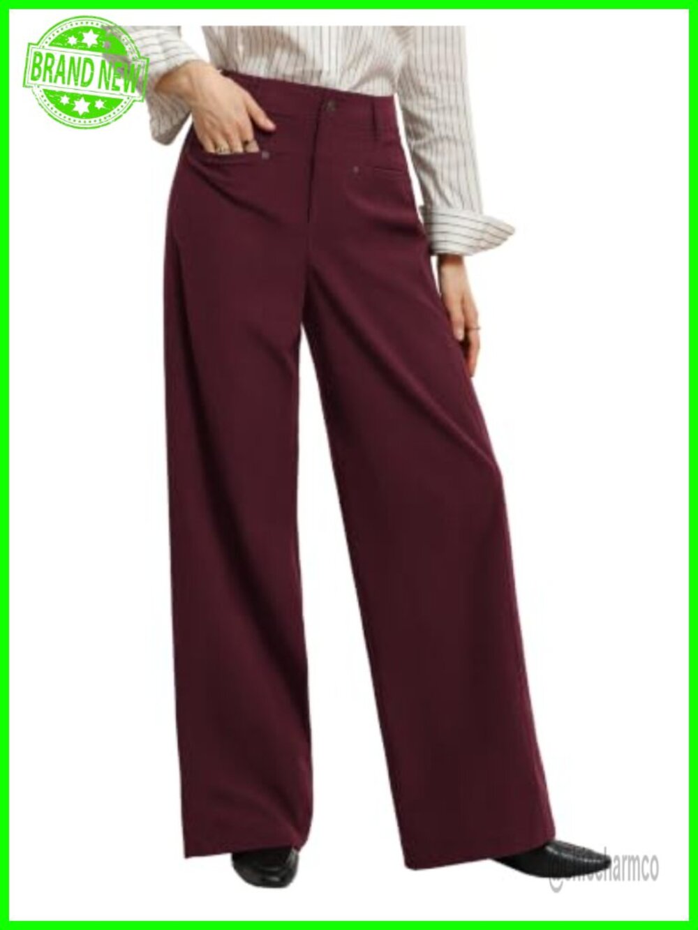 Corduroy Pants Women Wide Leg Baggy Trousers Fall Winter Casual High Rise